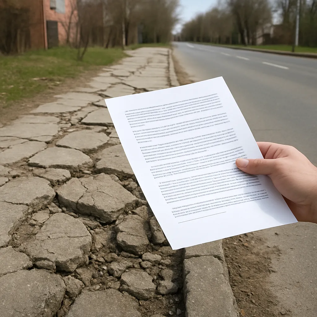Jak uzyskać odszkodowanie od gminy za zły stan chodnika lub drogi